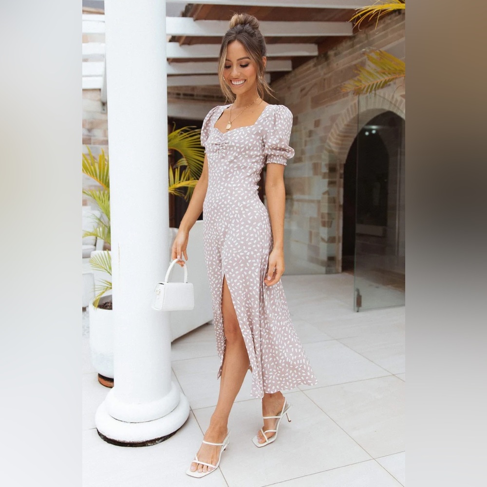 Mocha midi dress